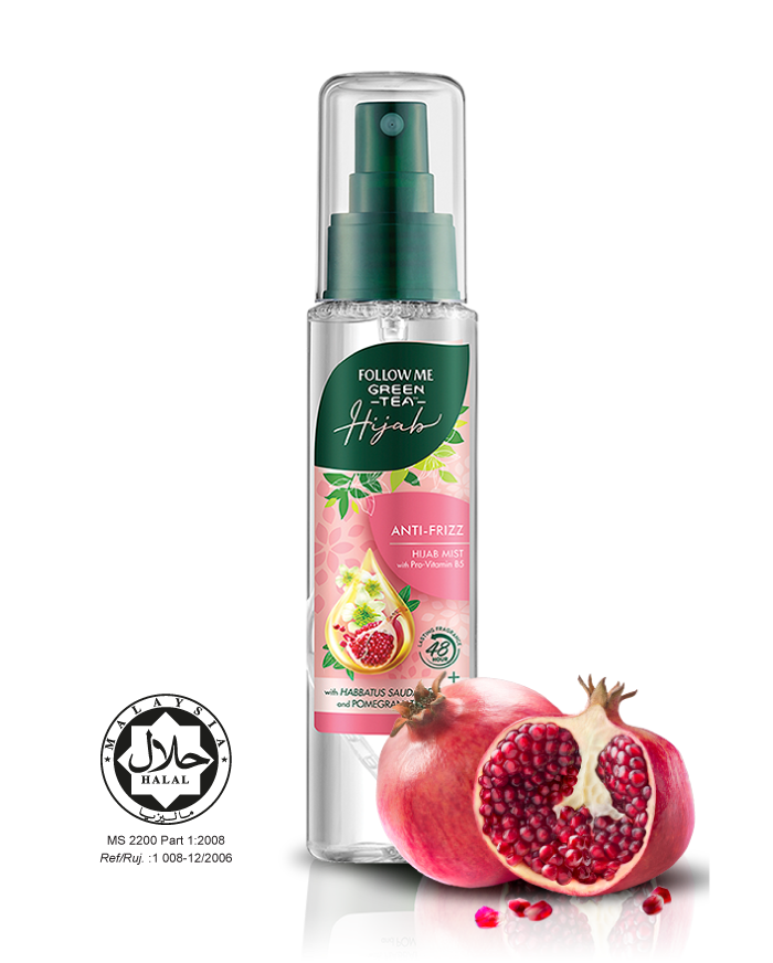 FOLLOW ME GREEN TEA HIJAB ANTI FRIZZ HAIR MIST 100ML